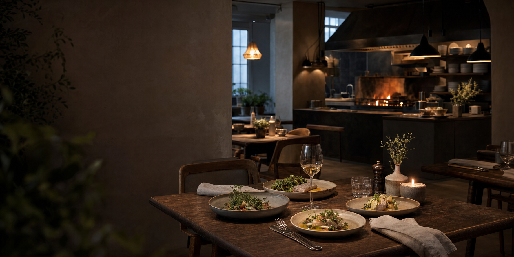 Förstasidan för restaurangkonceptet Eld och Timjan